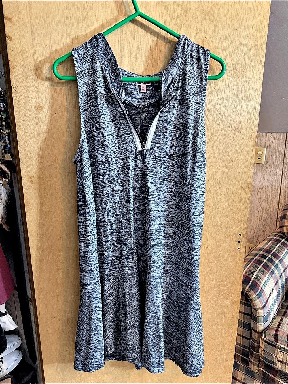 Juicy Couture Gray & Black Maxi Dress XL Like New